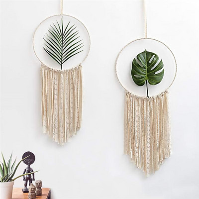 Macrame Dream Catcher Ταπετσαρία Mandala Κρεμαστό στολίδι τοίχου Χειροποίητη ταπετσαρία Σαλόνι Υπνοδωμάτιο Διακόσμηση γάμου