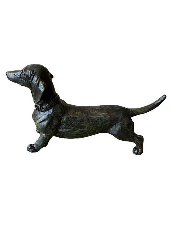 Fekete tacskó szobor Kertdísz-udvar Gyep Gyanta Kutyasobor Kültéri Beltéri Dekorációs Játékok Gyermekeknek Állatmodell Működőképes