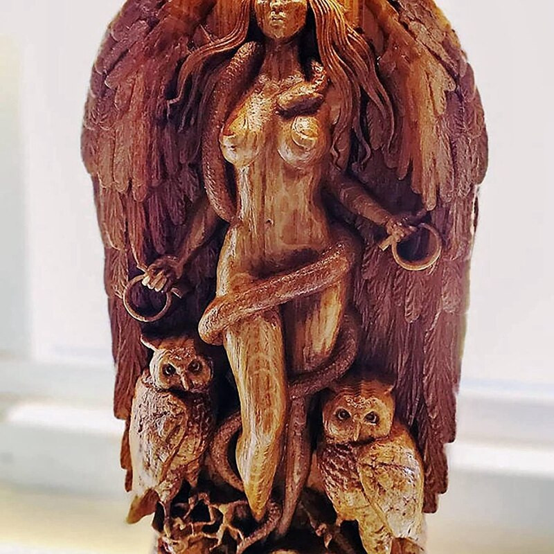 Ókori wiccai istennő szobor, oltárszobor, görög istennő szobor mitológia Földanya Gaia figurák pogány otthonhoz