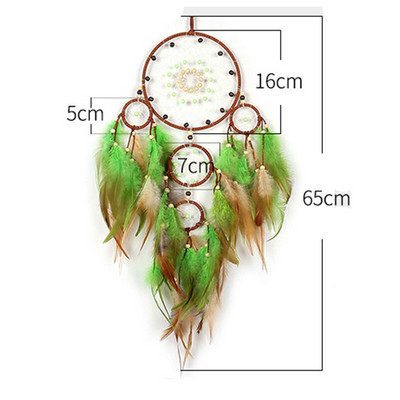 Pandantiv cu plasă pentru aprinderea de vise cu cinci inele, artizanat pur, cadouri creative, prindere de vise, decorarea peretelui de acasă