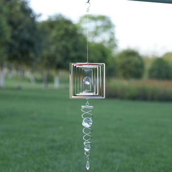 Καθρέφτης Wind Chime Reflektive Metal Wire Crystal Ball Wind Bell Για Διακόσμηση Κήπου σπιτιού Δώρο για την Ημέρα του Αγίου Βαλεντίνου Drop Shipping