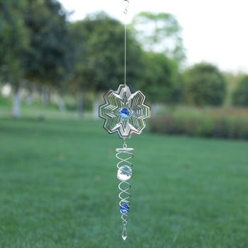 Καθρέφτης Wind Chime Reflektive Metal Wire Crystal Ball Wind Bell Για Διακόσμηση Κήπου σπιτιού Δώρο για την Ημέρα του Αγίου Βαλεντίνου Drop Shipping