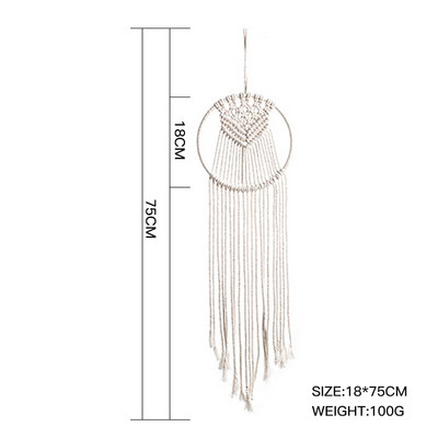 48 órás Hold és Csillag Makramé fali akasztós gobelin Boho fali dekoráció Makramé Deco párnázott kézzel készített gyerekszoba dekorációs ajándék