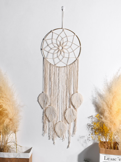 48 órás Hold és Csillag Makramé fali akasztós gobelin Boho fali dekoráció Makramé Deco párnázott kézzel készített gyerekszoba dekorációs ajándék