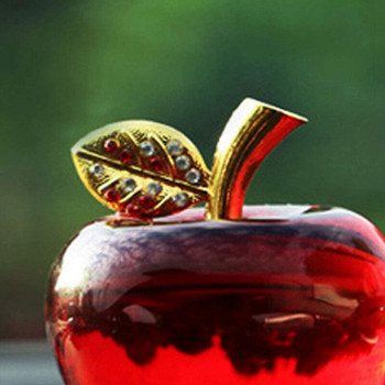 Коледни кристални ябълкови стъклени занаяти Декорация на дома Автомобилни орнаменти Кристални занаяти Миниатюрни сувенирни подаръци