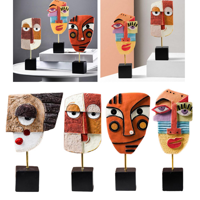 Nordic Art Resin Crafts Absztrakt Arc Művészet Szobor Szobor Iroda Kézműves Kreatív Nappali Dísz Otthon Asztallap és szekrény