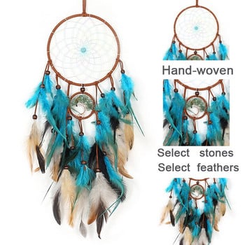 Dream Catcher Κρεμαστά τοίχου Dreamcatcher Hot Sale Vintage Διακόσμηση Retro Circular Feather Διακόσμηση σπιτιού LED Dream Catchers