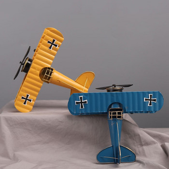 Retro Metal Plane Model Crafts Στολίδι Σαλόνι Υπνοδωμάτιο Σιδερένια ειδώλια αεροπλάνου Διακόσμηση σπιτιού Αξεσουάρ Δώρο