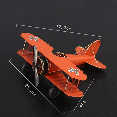 Model de avion Retro Metal Artizanat Camera de zi Dormitor Ornament Figurine Avion din Fier Accesorii pentru decorarea casei Cadou