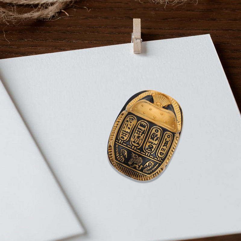 Egipto skarabėjo vabalo puošmena Unikali namų apyvokos ornamento dervos amatų puošmena Egipto skarabėjo ornamento amatų puošmena