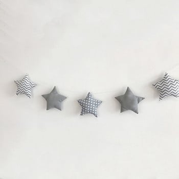 Nordic Baby Room Handmade Nursery Star Garlands Χριστουγεννιάτικα Παιδικά Δωμάτια Διακοσμήσεις τοίχου Φωτογραφίας στηρίγματα Γκρι