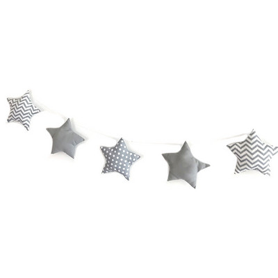 Nordic Baby Room Handmade Nursery Star Garlands Χριστουγεννιάτικα Παιδικά Δωμάτια Διακοσμήσεις τοίχου Φωτογραφίας στηρίγματα Γκρι