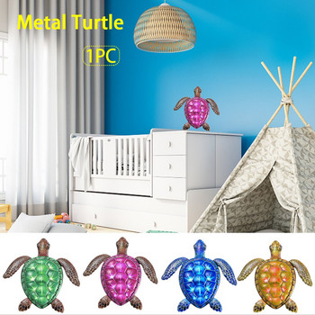 Ocean Series Metal Turtle Εσωτερικό Εξωτερικό Σαλόνι Πολύχρωμο Κρεμαστό Γλυπτό Σιδερένιο Τέχνη Διακόσμηση Τοίχων Σπίτι Κήπος Δώρο Μπαλκόνι