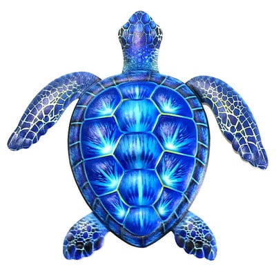 Ocean Series Metal Turtle Εσωτερικό Εξωτερικό Σαλόνι Πολύχρωμο Κρεμαστό Γλυπτό Σιδερένιο Τέχνη Διακόσμηση Τοίχων Σπίτι Κήπος Δώρο Μπαλκόνι