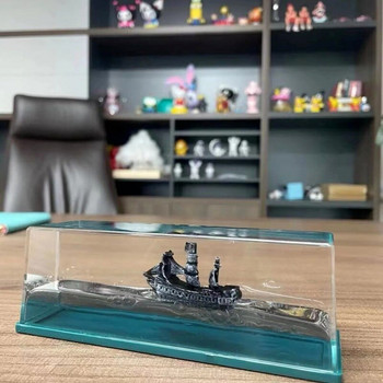 Черен пиратски кораб Fluid Drift Bottle Декорации за всекидневна Спомен за рожден ден Детски подарък Творчески домашни орнаменти Аксесоари