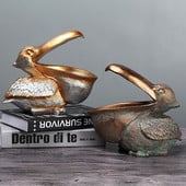 Gyanta Pelikán szobor Tároló figurák Lakásdekoráció Állatszobrok Nagyszájú kulcstartó Nappali dekorációs kiegészítők