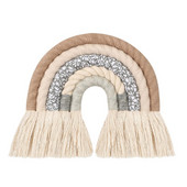 Decorarea camerei nordice frânghie din bumbac țesute manual Decorație pentru agățat curcubeu Decor pentru agățat pe perete Recuzită foto