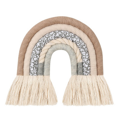 Decorarea camerei nordice frânghie din bumbac țesute manual Decorație pentru agățat curcubeu Decor pentru agățat pe perete Recuzită foto