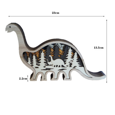 Karácsonyi fa dinoszaurusz Triceratops erdei állatok lakberendezési kiegészítők asztali kiegészítők figurák belső miniatűr tárgyak