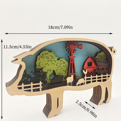 Karácsonyi fa dinoszaurusz Triceratops erdei állatok lakberendezési kiegészítők asztali kiegészítők figurák belső miniatűr tárgyak
