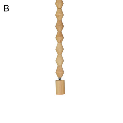 E27 Moderni lanac od perli od punog drva Viseći kabel za blagovaonicu Spavaća soba Ukrasni luster Lanac za privjesak