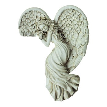 Απλό στολίδι αγγέλου με φτερά σε σχήμα καρδιάς Χειροτεχνίες από ρετρό ρητίνη για διακόσμηση σπιτιού σαλονιού κρεβατοκάμαρας TS2 Figurines Miniature