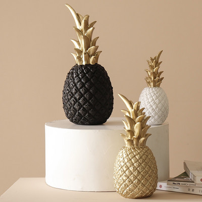 Nordic INS Gold Pineapple Resin Crafts Στολίδι επιφάνειας εργασίας σαλονιού Creative Golden Tropical Fruit Διακόσμηση σπιτιού