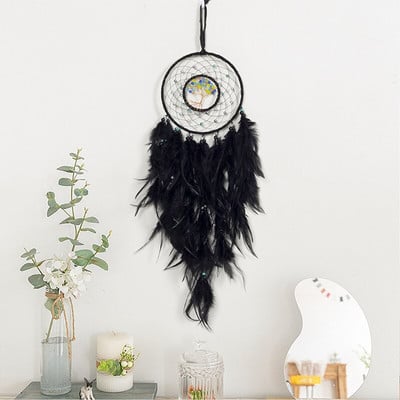 Álomfogó szélcsengő otthoni kézműves álomfogó-dísz, függő Boho hálószobadísz, ajándék kézzel készített toll életfa