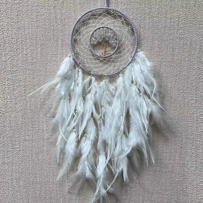 Álomfogó szélcsengő otthoni kézműves álomfogó-dísz, függő Boho hálószobadísz, ajándék kézzel készített toll életfa