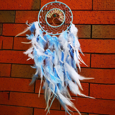 Álomfogó szélcsengő otthoni kézműves álomfogó-dísz, függő Boho hálószobadísz, ajándék kézzel készített toll életfa