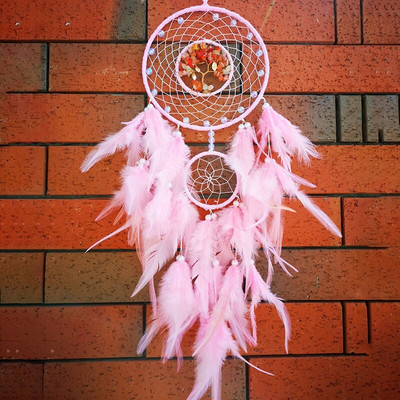 Álomfogó szélcsengő otthoni kézműves álomfogó-dísz, függő Boho hálószobadísz, ajándék kézzel készített toll életfa