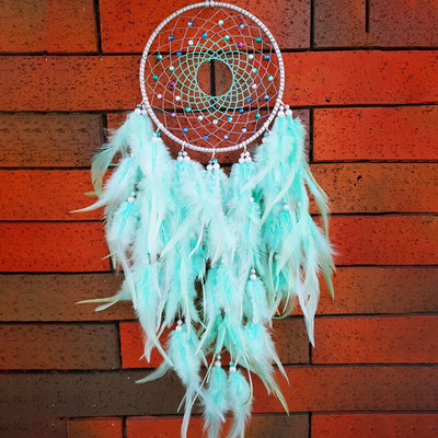 Álomfogó szélcsengő otthoni kézműves álomfogó-dísz, függő Boho hálószobadísz, ajándék kézzel készített toll életfa