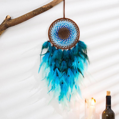 Álomfogó szélcsengő otthoni kézműves álomfogó-dísz, függő Boho hálószobadísz, ajándék kézzel készített toll életfa
