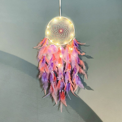 Álomfogó szélcsengő otthoni kézműves álomfogó-dísz, függő Boho hálószobadísz, ajándék kézzel készített toll életfa