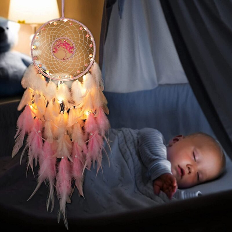 Álomfogó szélcsengő otthoni kézműves álomfogó-dísz, függő Boho hálószobadísz, ajándék kézzel készített toll életfa