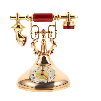 Винтидж телефонен часовник ретро глобус античен телефон цигулка домашен декор дядо бюро смола занаятчийска украса за офис маса