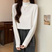 Pulover curat de dama cu guler inalt