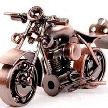Модел на мотоциклет, ретро фигурка на мотор, метална декорация, ръчно изработена желязна опора за мотоциклет, реколта, домашен декор, детска играчка