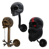 Craniu pentru cască de motocicletă cu barbă-suport pentru cască, suport pentru cască pentru craniu de motocicletă Decor pentru locuințe Decorare pentru sufragerie