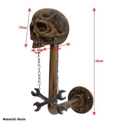 Craniu pentru cască de motocicletă cu barbă-suport pentru cască, suport pentru cască pentru craniu de motocicletă Decor pentru locuințe Decorare pentru sufragerie