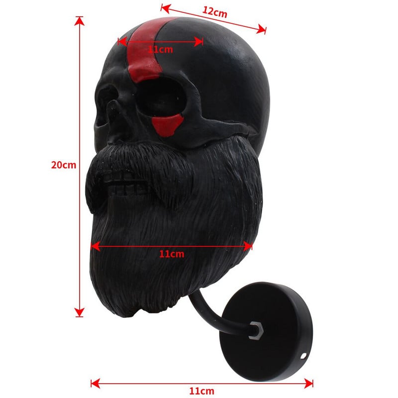 Craniu pentru cască de motocicletă cu barbă-suport pentru cască, suport pentru cască pentru craniu de motocicletă Decor pentru locuințe Decorare pentru sufragerie