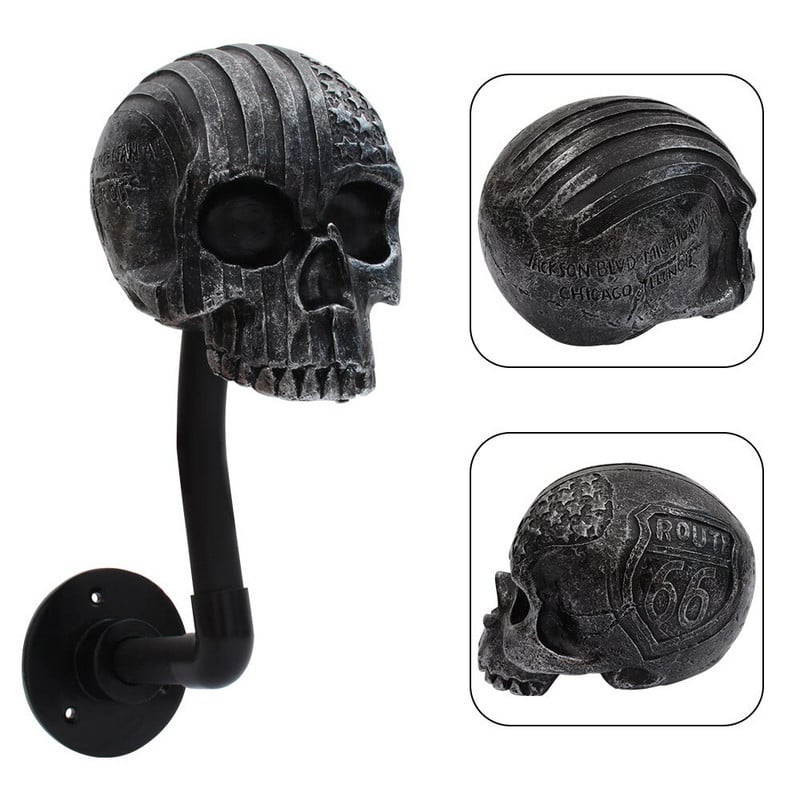 Craniu pentru cască de motocicletă cu barbă-suport pentru cască, suport pentru cască pentru craniu de motocicletă Decor pentru locuințe Decorare pentru sufragerie
