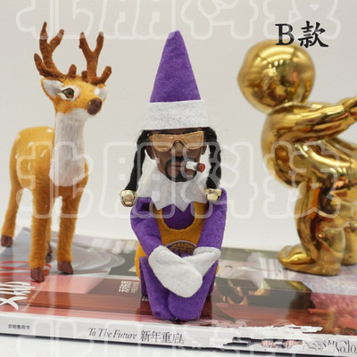 Snoop on a Snoop Kalėdų elfas lėlė juoda veltinio lėlė darbastalio namų baldai Kalėdų Patriko dienos lėlė dervos lėlės dovana