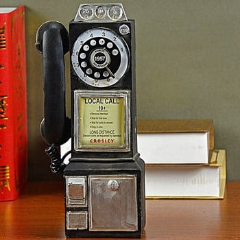 Διακόσμηση σπιτιού Vintage Μοντέλο Τηλεφώνου Χειροτεχνίες τοίχου Στολίδια Ρετρό Έπιπλα σπιτιού Φιγούρια Τηλέφωνο Μινιατούρα Διακόσμηση Δώρο