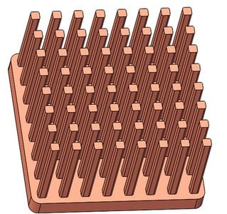 Mini nagy teljesítményű tűoszlop tiszta réz hűtőborda barkács hűtőborda radiátor hűtő hűtő CPU chip hőelvezetés