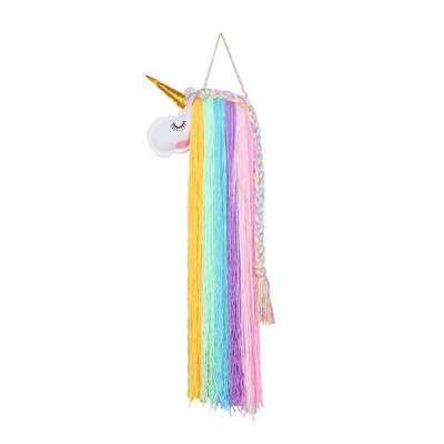 Apăsător de vise cu LED-uri, clopoței de vânt cu unicorn Ornamente agățate pentru decor pentru dormitor, fundal, pene de prins de vise