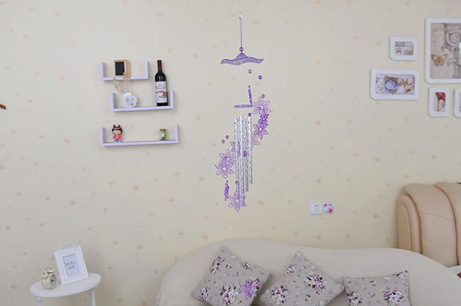 1 vnt. pastoralinis delfinų širdies vėjo varpelis, akrilo kiemo sodas, plastikiniai lauko varpeliai, skirti lauko svetainei KN 042