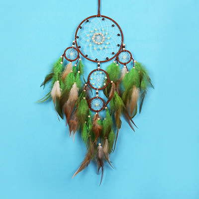 Dream Catchers Wall Hanging Hot Sale Vintage Διακόσμηση για Αυτοκίνητο Retro Feathers Circular Feather Διακόσμηση σπιτιού Dream Catcher