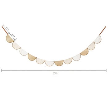 Σκανδιναβική διακόσμηση τοίχου γιρλάντα σημαίες κορδόνι Βαμβακερό λινό παιδικό δωμάτιο Φόντο Διακοσμητική σημαία γιρλάντα σπίτι Γάμος Πάρτι