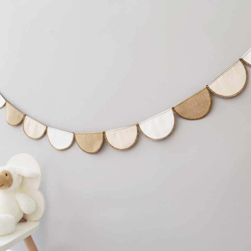 Šiaurės šalių siena pakabinama puošmena girlianda Vėliavos Virvelė Medvilnė Lininė Vaikų kambario fonas Dekoratyvinė vėliava Girliandos Namų vakarėlis Vestuvės